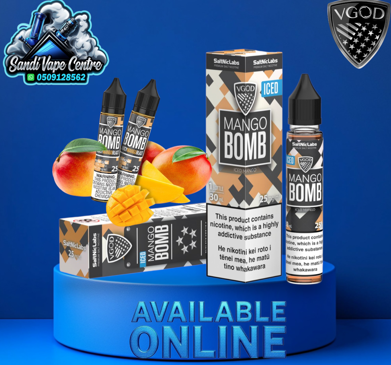 VGOD ICED MANGO BOMB SALT NICOTINE 30ML