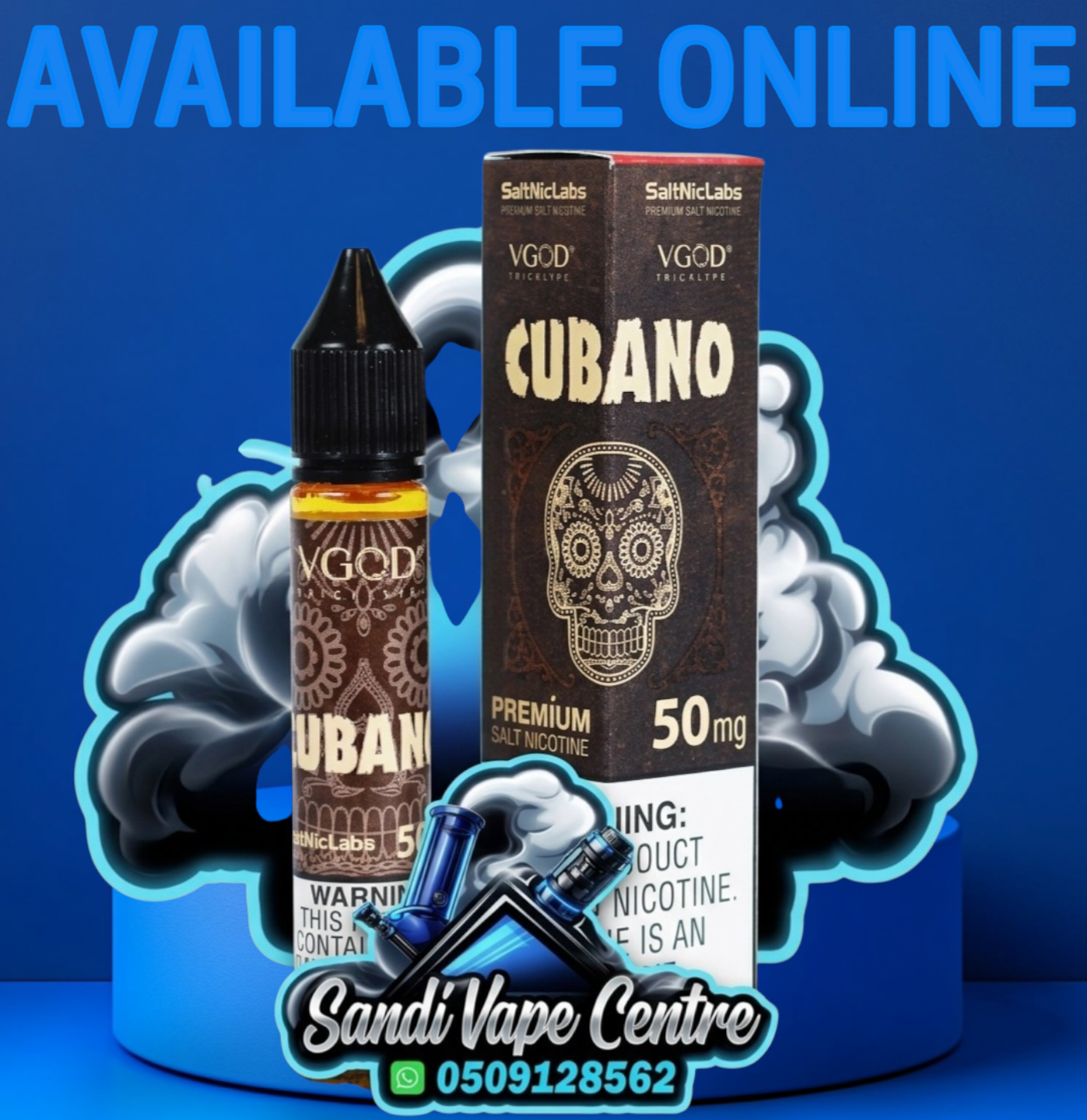Vgod Cubano Original 30ml Salt Nicotine 50 mg