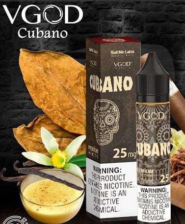 Vgod Cubano Original 30ml 25 mg  Salt Nicotine