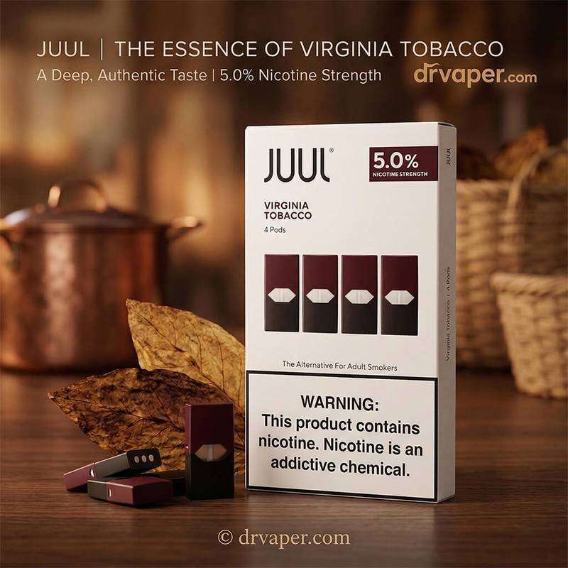 JUUL VIRGINIA TOBACCO PODS 5.0% Nicotine Strength
