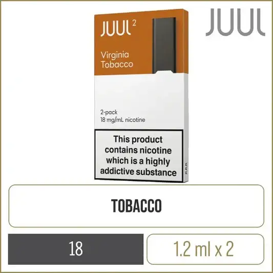 JUUL2 Virginia Tobacco Pods System 18mg