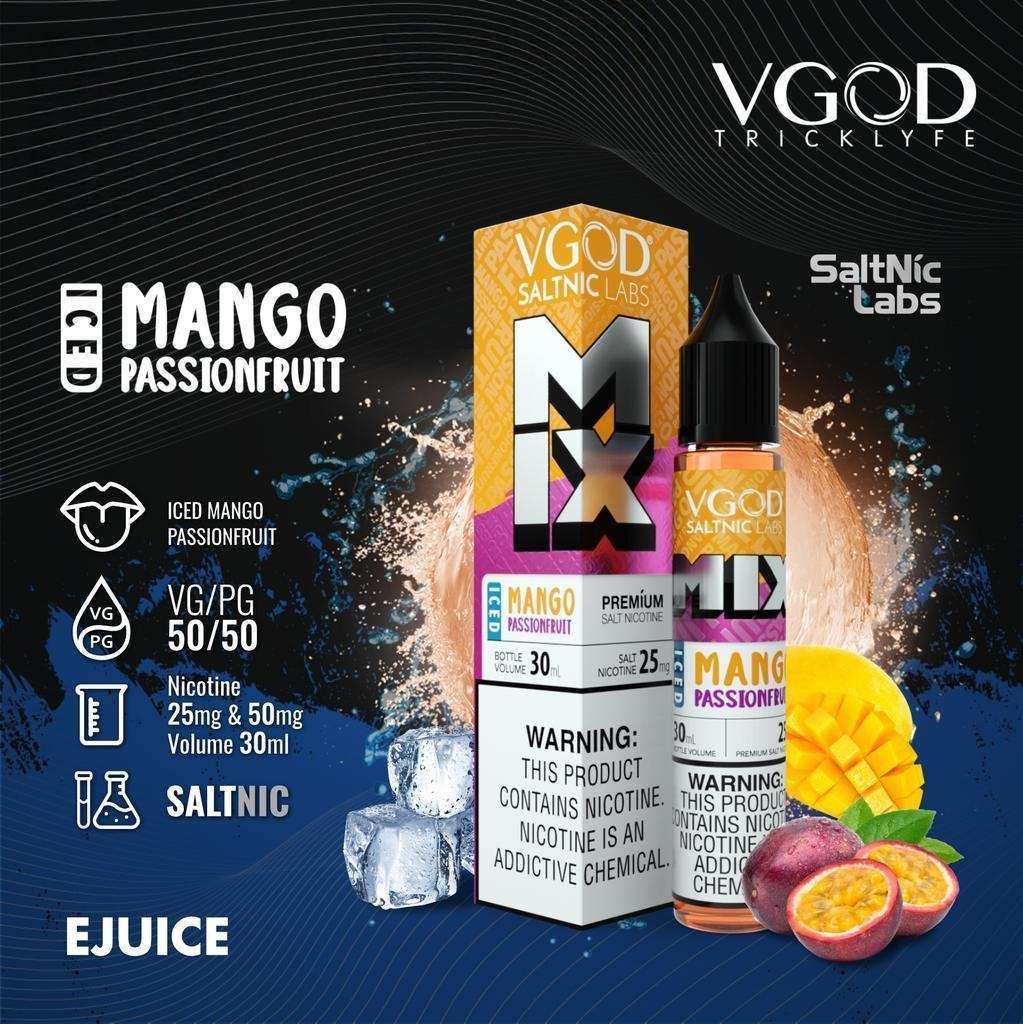 VGOD PEACH MANGO ICED flavour SALTNIC 25MG