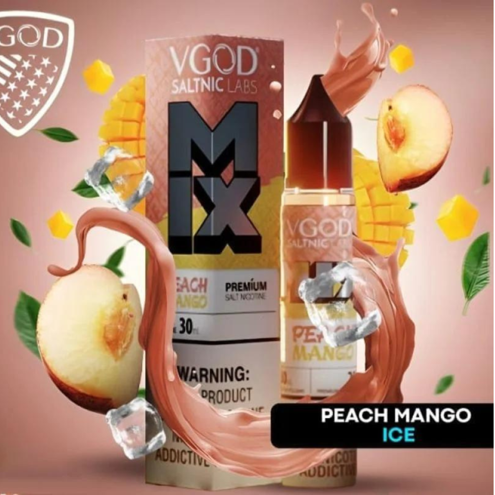 VGOD PEACH MANGO ICED flavour SALTNIC 25MG