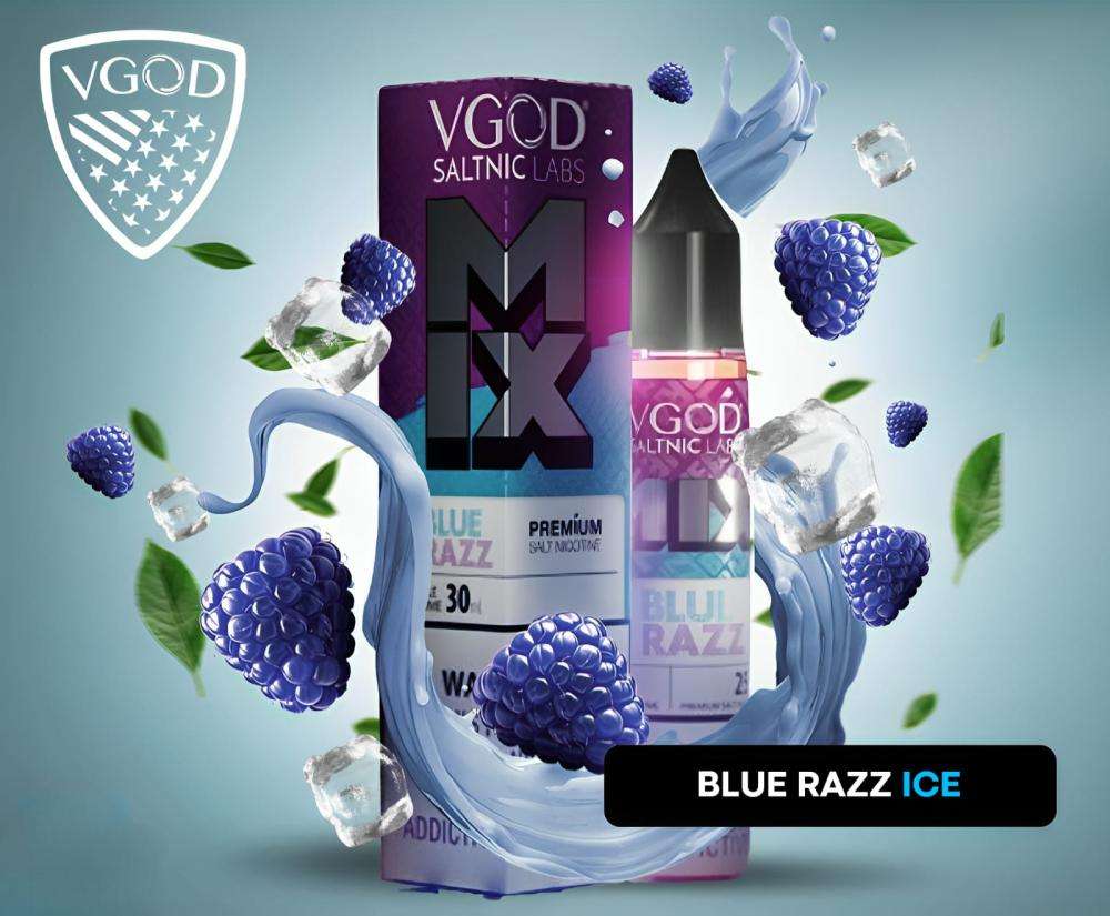 Iced Blue Razz Flavors by VGOD Iced Mix Series 30ml Saltnic25mg