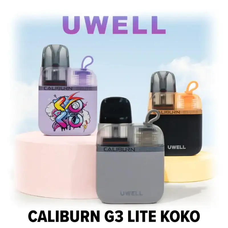 Koko Refillable Pod Kit, 1200mAh Battery, RDTL Vaping, Inhale Activated, Max 25W Power Output, Dual Airflow, 2A Fast Charging