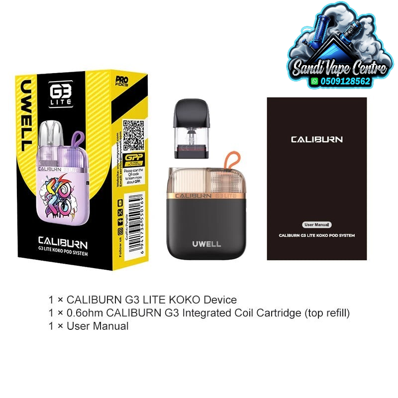 Koko Refillable Pod Kit, 1200mAh Battery, RDTL Vaping, Inhale Activated, Max 25W Power Output, Dual Airflow, 2A Fast Charging
