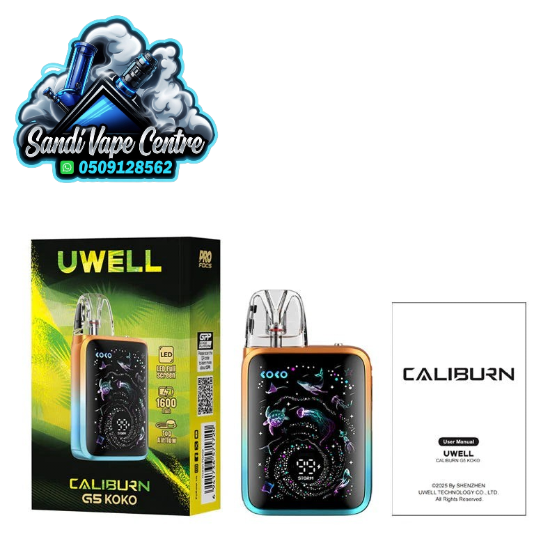 Uwell Caliburn G5 Koko Vape Kit 1600mAh 3ml (Max 35W)