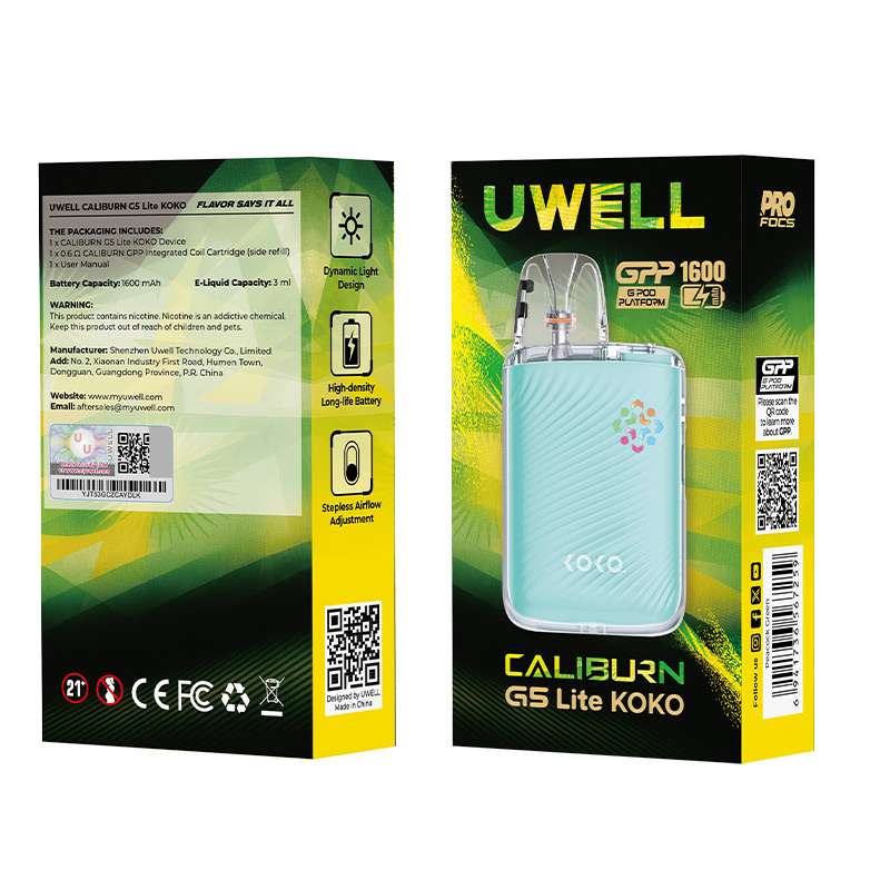 Uwell Caliburn G5 Koko Vape Kit 1600mAh 3ml (Max 35W)