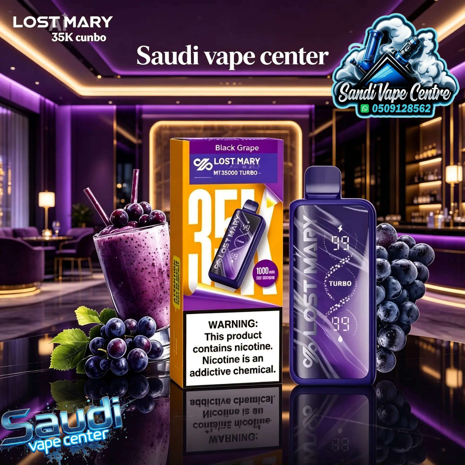 Lost Mary MT35000 Turbo Disposable Vape - Black Grape