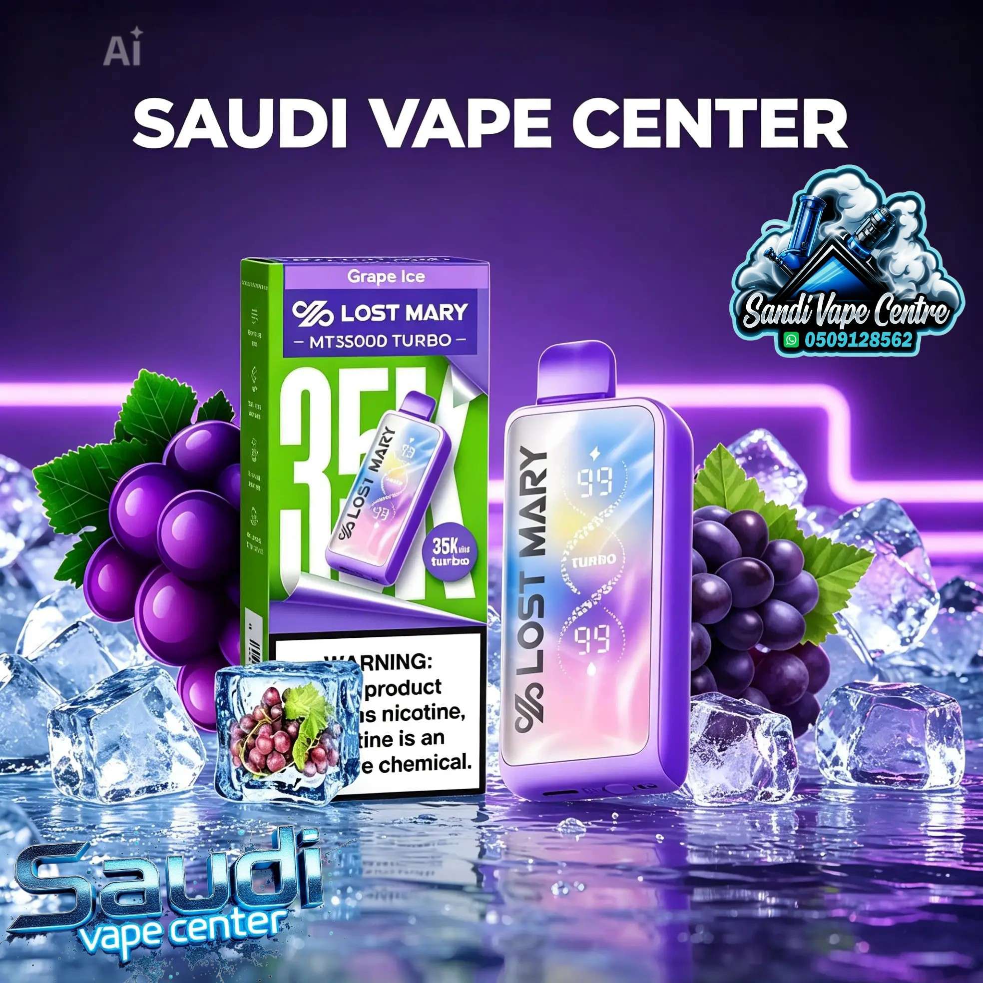 Lost Mary MT35000 Turbo Disposable Vape - Black Grape