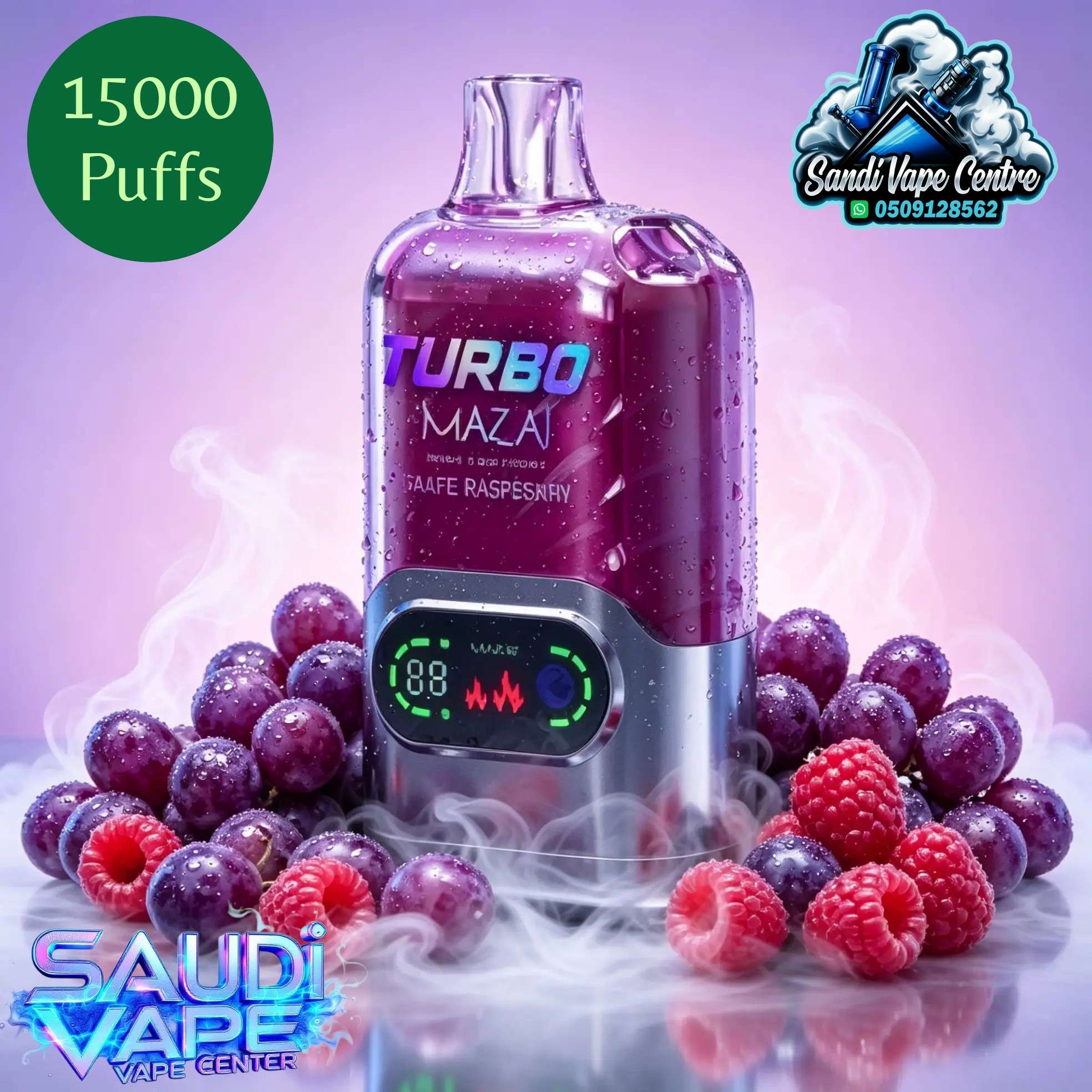 Mazaj Turbo 15000 Puffs Disposable Vape - Double Apple