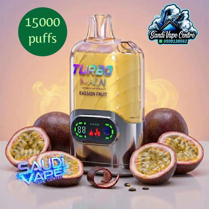 Mazaj Turbo 15000 Puffs Disposable Vape - Passion Fruit