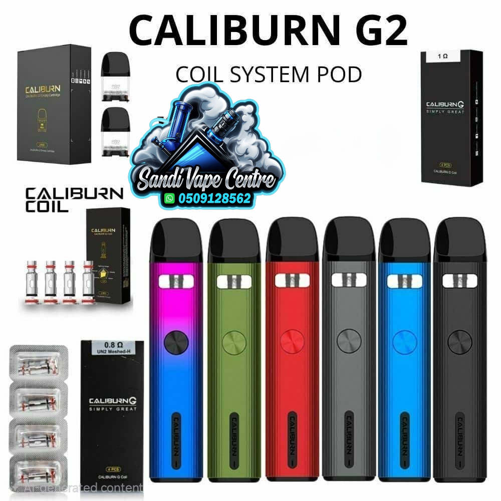 جهاز سحبة يو ويل كالبيرن جي 2 الجديدة - UWELL Caliburn G2 Pod System Kit
