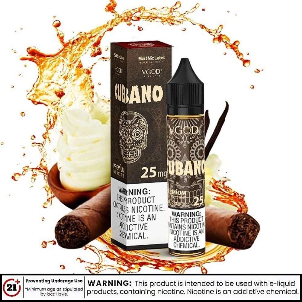 Vgod Cubano Original 30ml 25 mg  Salt Nicotine