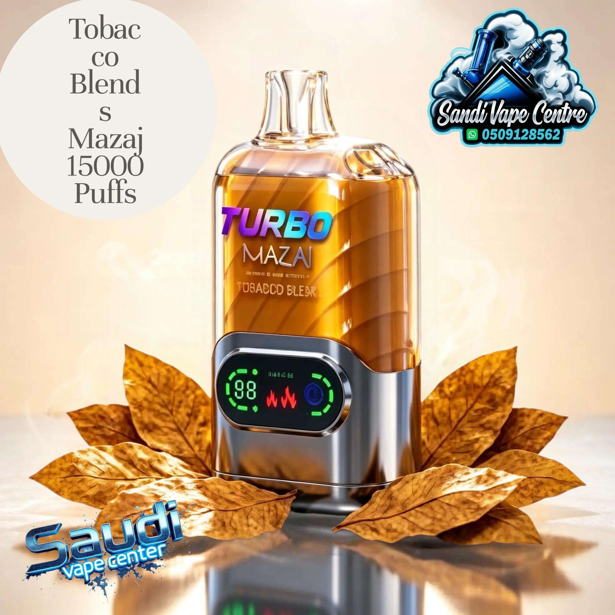 Mazaj Turbo 15000 Puffs Disposable Vape - Tobacco Blends