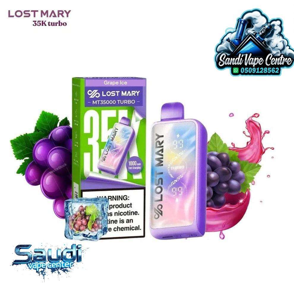 Lost Mary  Lost Mary MT35000 Turbo Disposable Vape - Grape Ice